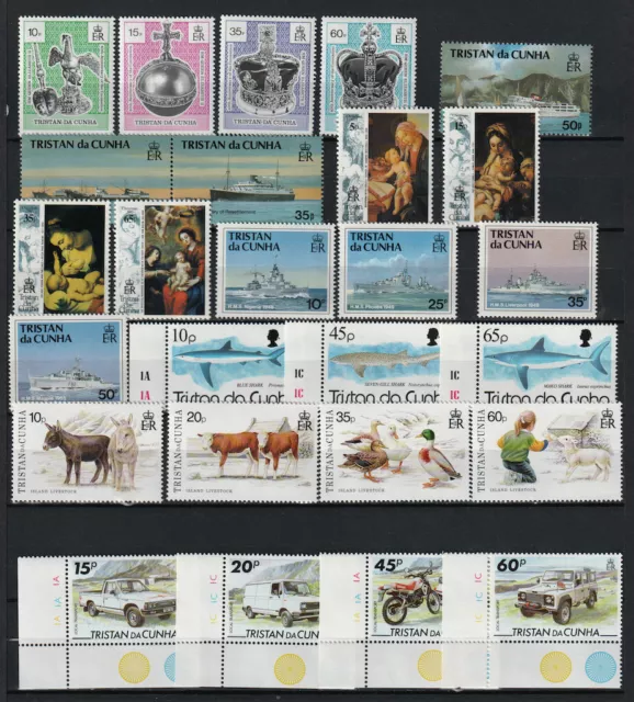 Tristan Da Cunha Sc 524-534, 547-567 MNH Sets, Sheets CV $104.35