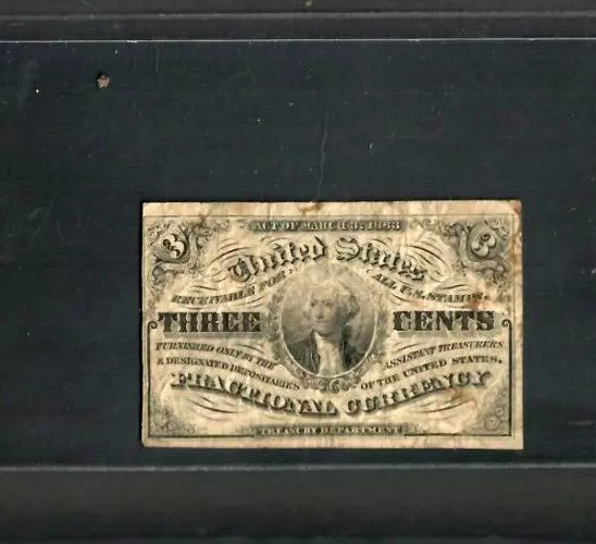 3 Cent "Fr-1226" (Light Curtain) 1800'S   "Fr-1226" (Light Curtain) Nice!!