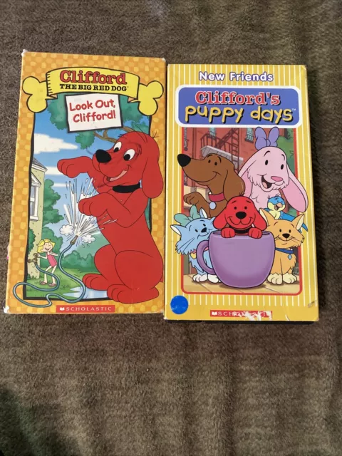 CLIFFORD THE BIG Red Dog VHS Tapes Lot Of 2 Movies Puppy Days Look Out ...