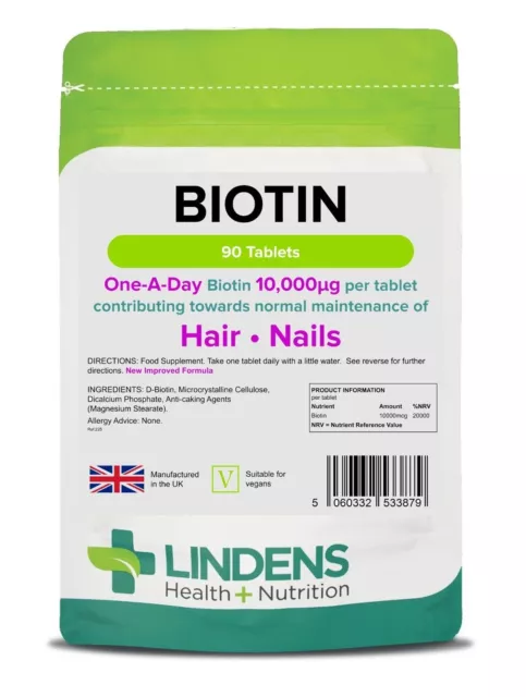 Lindens Biotine 10000mcg 3-PAQUET 270 Comprimés