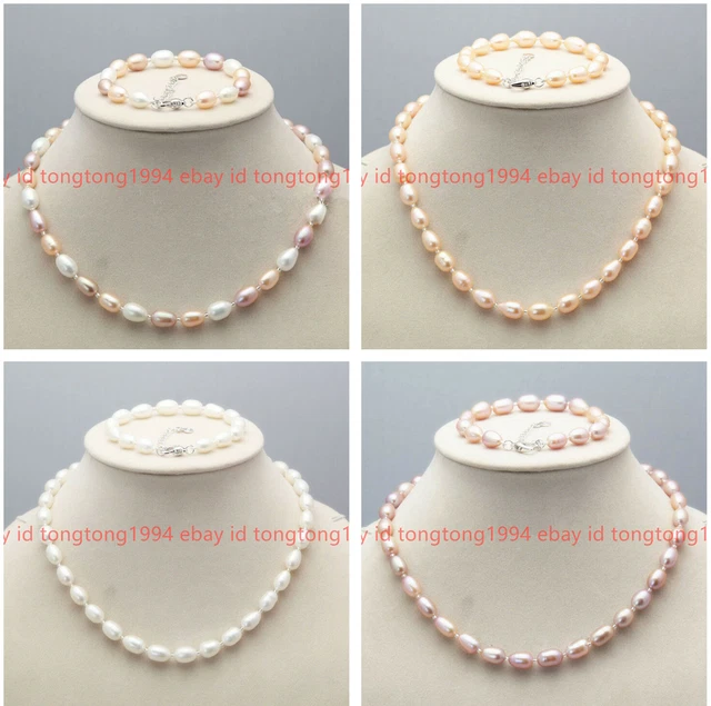 Collana Di Perle D'acqua Dolce Bianco Puro, Collana Da Sposa, Collana Di Perle Classiche, Collana Di Perle Naturali, Regalo Per Lei. - Italia - Foto 6