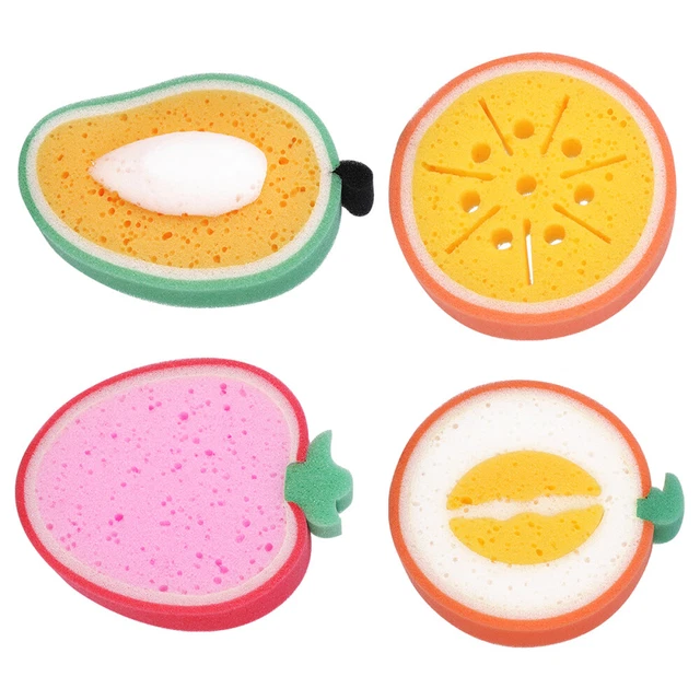 4 piezas esponja limpiadora de limpieza corporal esponja limpieza facial