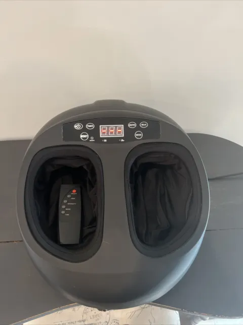 Máquina masajeadora de pies Shiatsu con calor calmante (negro) y control remoto