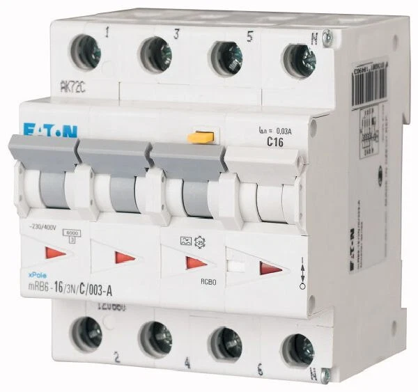 Residual Current Breaker Mrb6 3P+N C20 0.03A /#Z P0M 5383