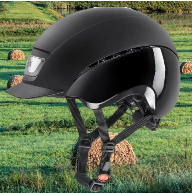 Reithelm Uvex Elexxion pro black, Uvex Reitkappe Elexxion Pro, schwarz mat/shiny