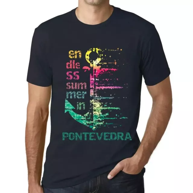 ULTRABASIC Homme Tee-Shirt Un Été Sans Fin À Pontevedra Endless Summer In