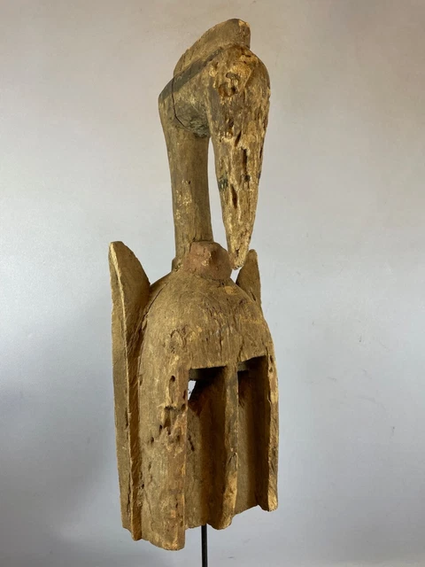 230446 - Old African Dogon  Satimbe Mask with bird on top - Mali.