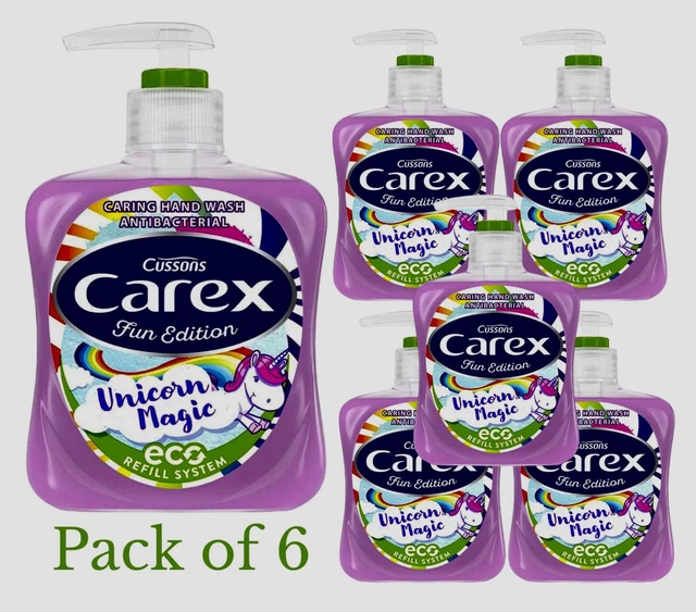 Cussons Carex Unicorn Magic Lavado a Mano 250 ml - Paquete de 6