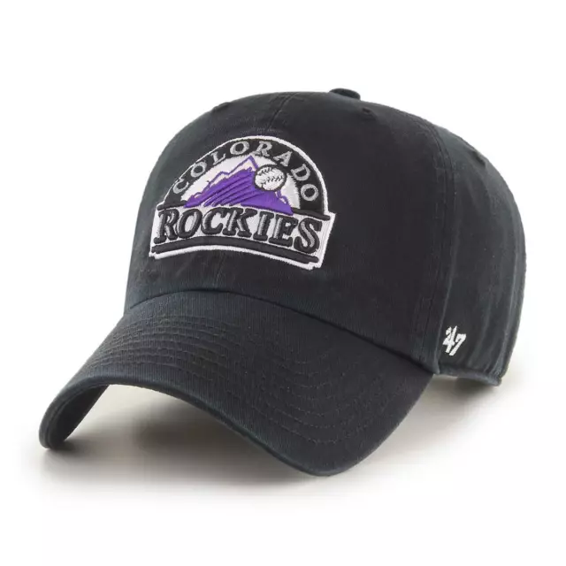 '47 Brand MLB Cooperstown Colorado Rockies '47 CLEAN UP Cap No Loop Label Kappe