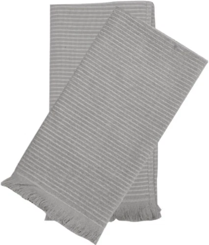 UMC HOME Confezione da 2 Asciugamani da Cucina Premium | 100% Cotone 40x60 CM, Grigio Nuvoloso