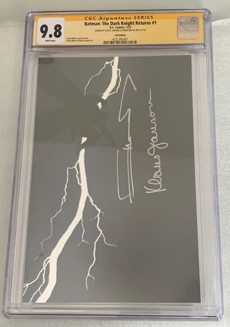 DC Batman Dark Knight Returns #1 Foil CGC SS 9.8 SIGNED Frank Miller & Janson