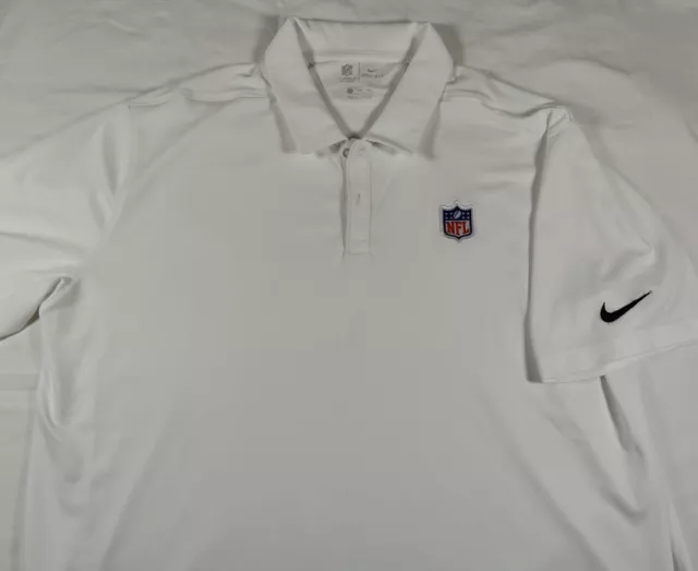 RARE NFL Logo Shield Shirt Mens XXL Golf Polo Nike Dri Fit NFL Training Sideline