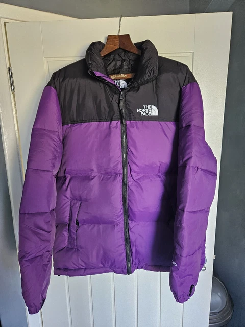 The North Face 700 Nuptse Puffer Down Jacket Purple Black XXL VGC Retro