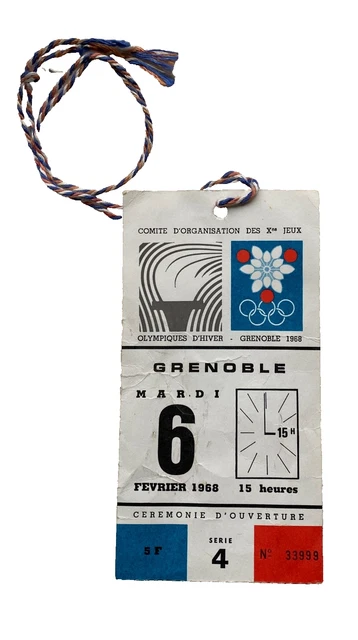 Badge Pin's "Allez France" Des Jeux Olympiques De Grenoble 1968 - Vintage En Très Bon état
