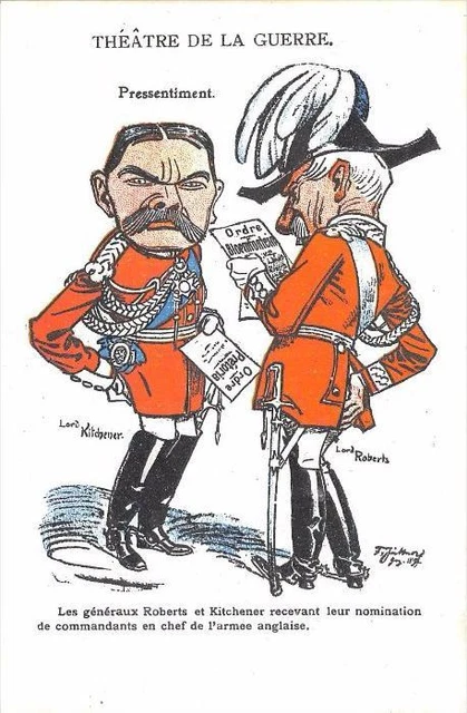 CPA POLITICAL ILLUSTRATOR THEATRE DE LA GUERRE FOREBODING TRANSVAAL (back not