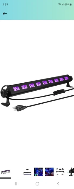 9 LED Luz Negra, Gohyo 27W LED Barra UV Brillo en la Oscuridad Suministros de Fiesta