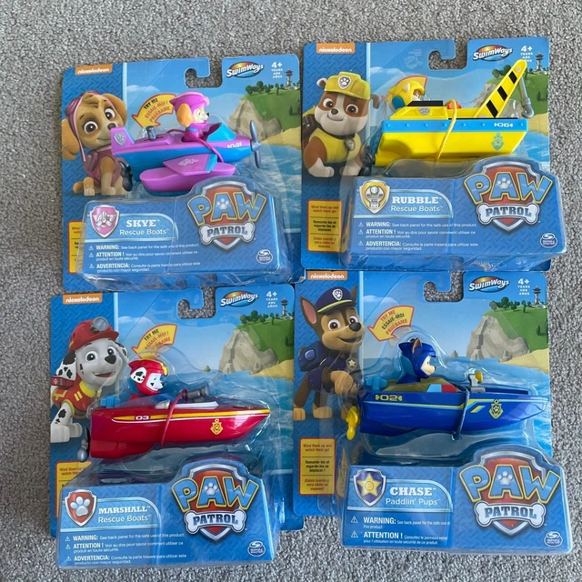 leomark Stevige speelgoeddoos met Paw Patrol Chase, Skye, Marshall & Rubble print 3, 71x40,5x41/46cm (buiten), scharnierend deksel, wielen en zitbank