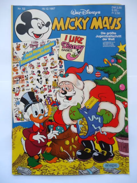 MICKY MAUS Heft Nr. 52  vom 16.12.1987   mit Beilage