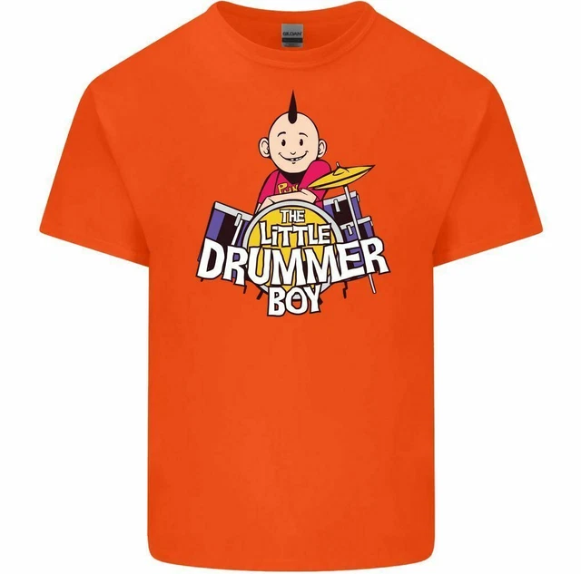 T-shirt divertente da uomo The Little Drummer Boy batteria rock band 12