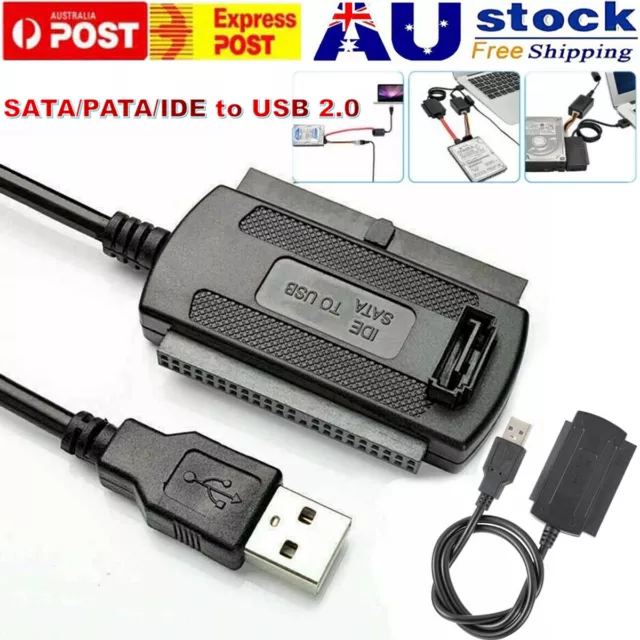 SATA /HDD /IDE to USB 2.0 Adapter Converter Cable for 2.5" 3.5'' Hard Drive Disk