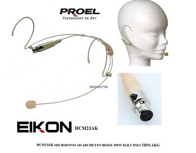 AKG EIKON HCM25AK MICROFONO HEADSET ARCHETTO PER FITNESS SPINNING MINI XLR 3PIN AKG 
