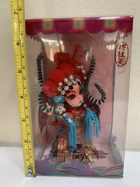 Chinese Beijing Peking Opera Characters Silk Dolls Folk Features Handmade Crafts
