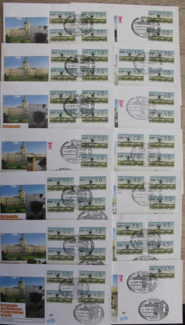 ~~~  BRD / BUND:   BERLIN  Automatenmarken / Ersttagsbriefe / FDC   14 Stk.  ~~~