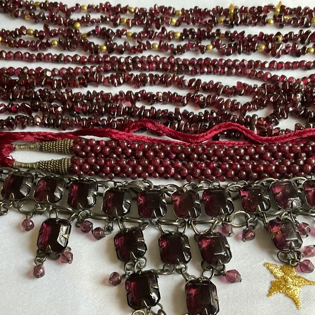 Granatketten Sammlung Granat Kette Konvolut