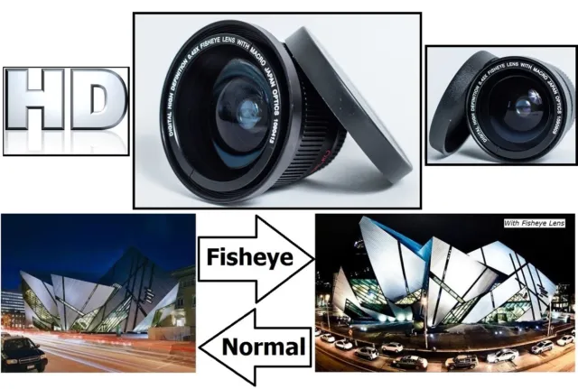 Digital HD Super Wide Fisheye Lens with Macro For Nikon D5100