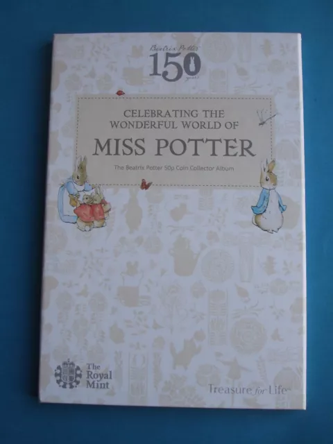 OFFICIAL ROYAL MINT 2016 BEATRIX POTTER 50p COIN COLLECTOR ALBUM NEW AND EMPTY