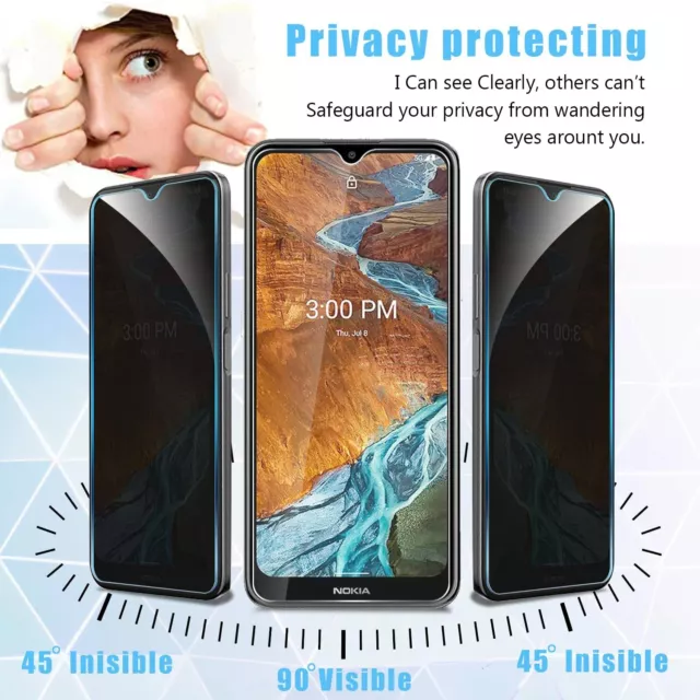 1-2 PACK Privacy Anti-Spy Tempered Glass Screen Protector For Nokia G300 5G