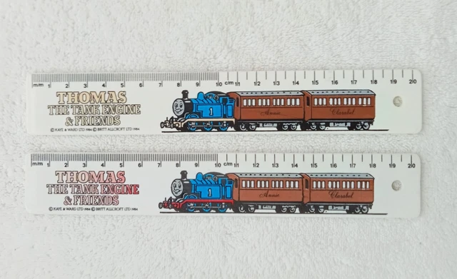 2 X 8& Ruler Thomas the Tank Engine Britt Allcroft 1984 25cm long ...