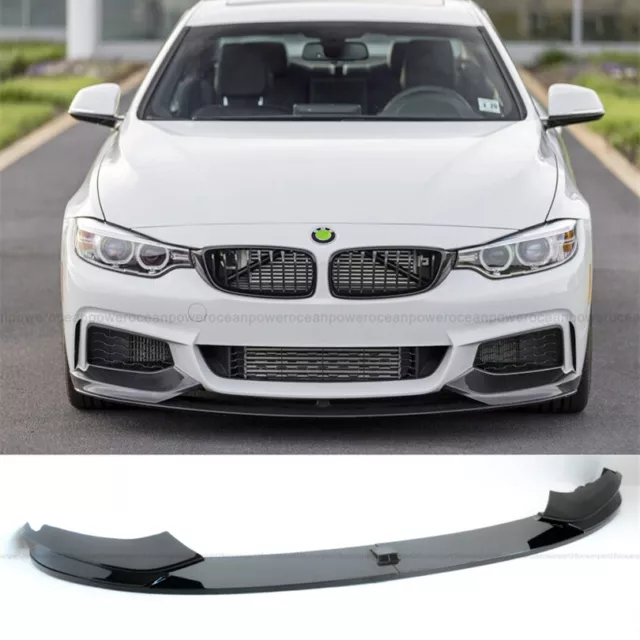 For 14-20 BMW 4 Series F32 F33 F36 M Sport Front Bumper Lip Splitter Gloss Black