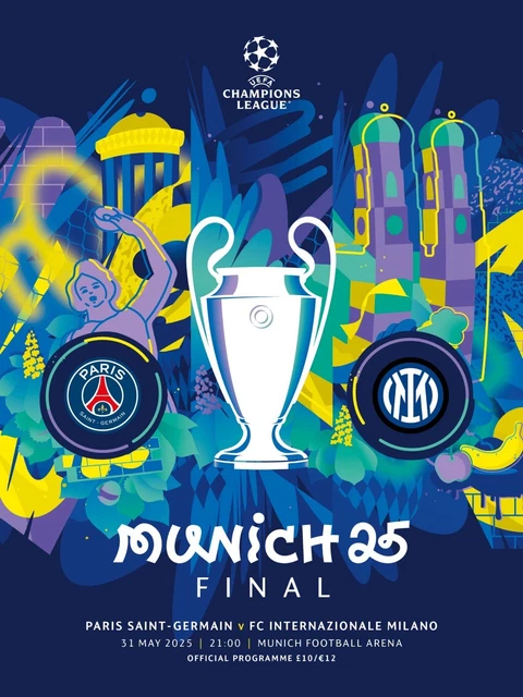 T-Shirt PSG Final Champions League Munich 25 - Noir - Unisexe