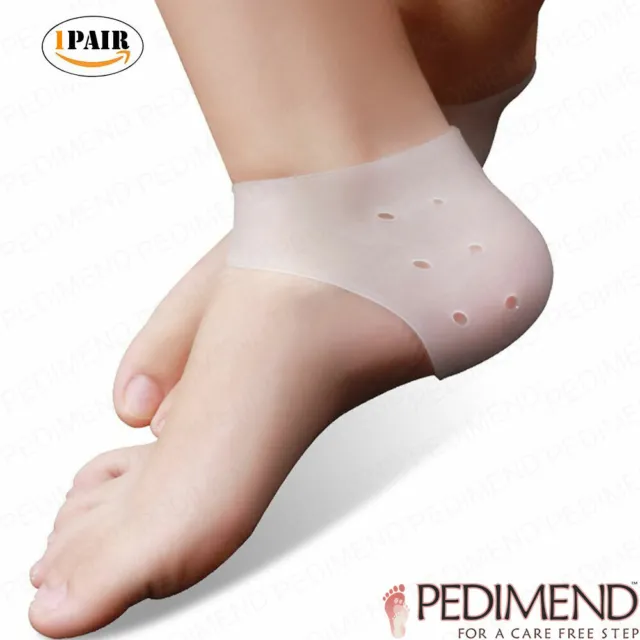 2X Silicone Gel Heel Socks / Ankle Moisturizing Pain Relief Cushion - Foot Care