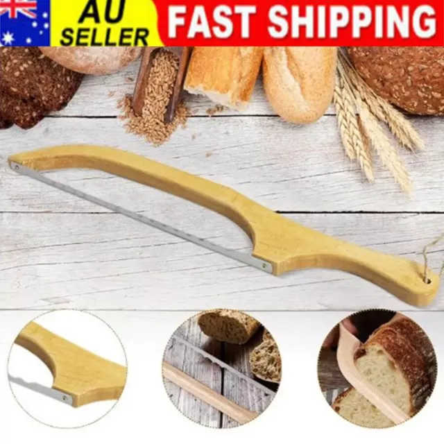Bread slicer, Fiddle Bow Bread Knife Sourdough Cutter Bread Cutting Tool New
