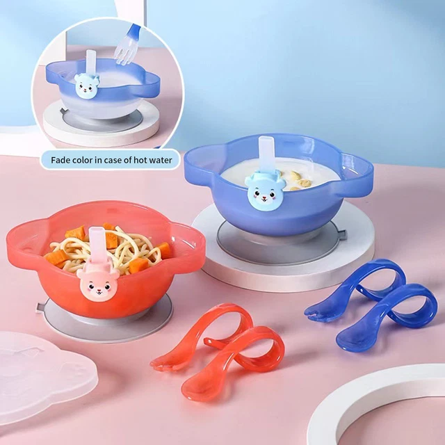 Arnés para bebé con ventosa, cuidado de alimentos, entrenamiento infantil, cuchara de alimentación,