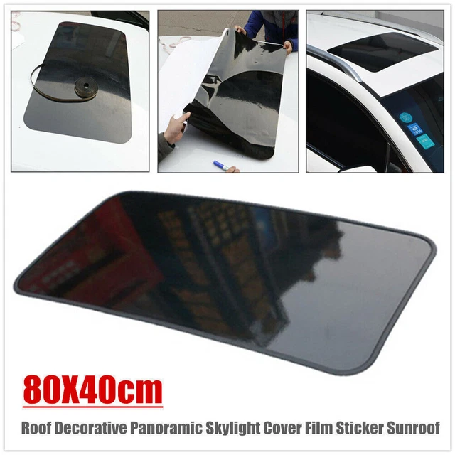 80x40CM Car Roof Decorative Simulation Panoramic Skylight Cover Film Sunroof Kit