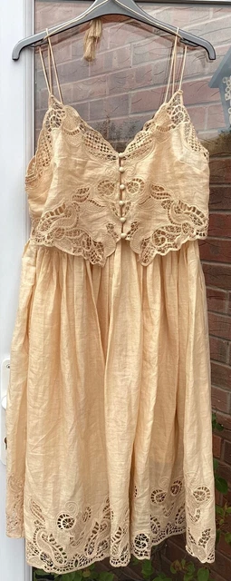 chinese dress ladies ZARA Peach Lace Dress | Brand New