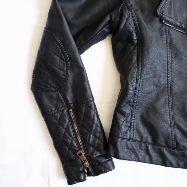 Barneys New York Women's Faux Leather Jacket - moto style size 10