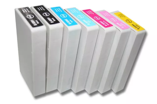 7 Multicoloured Ink Cartridges for Epson-Stylus Photo RX700