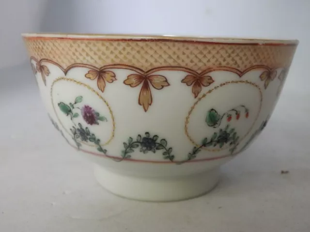 Petit bol porcelaine peinte compagnie des Indes famille rose 18è 19è Asie Chine