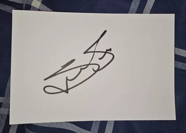 Steve Bruce Hand Signed 6 X 4 White Card Man Utd Manchester United Champions