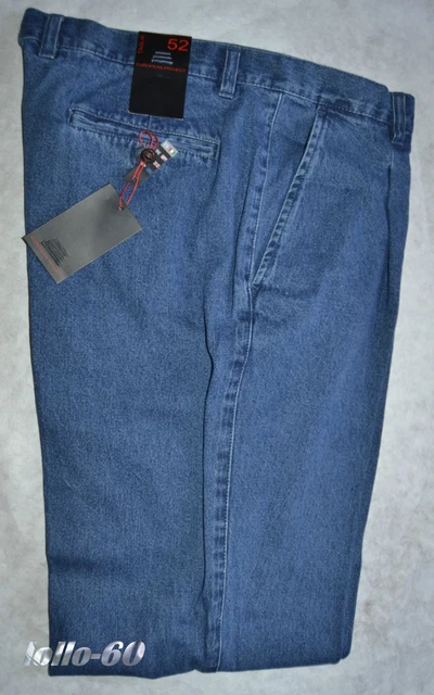 Jean Homme Extensible Taille Haute, Coupe Régulière - Du 46 Au 62 - Bleu Foncé