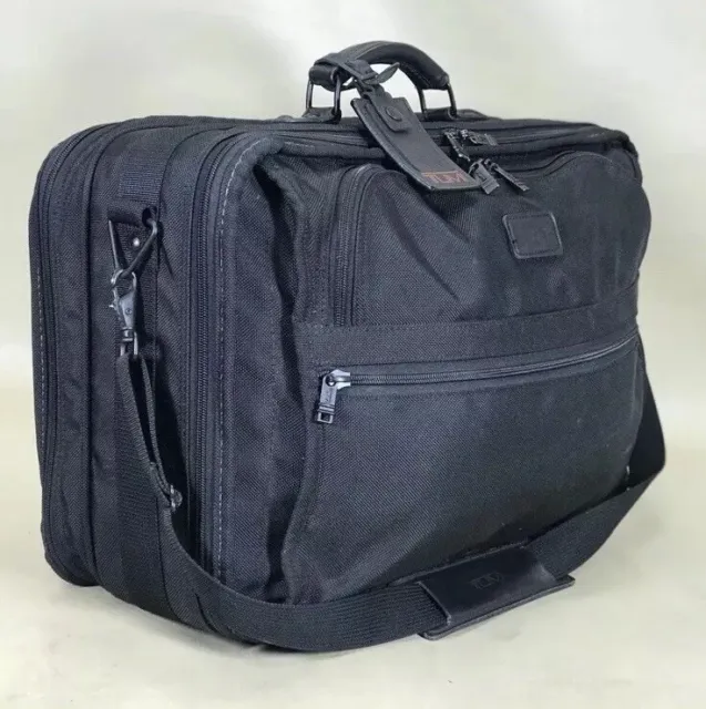 Used Tumi Made In USA Black Ballistic Nylon 21” Carry On Garment Bag Briefcase 3