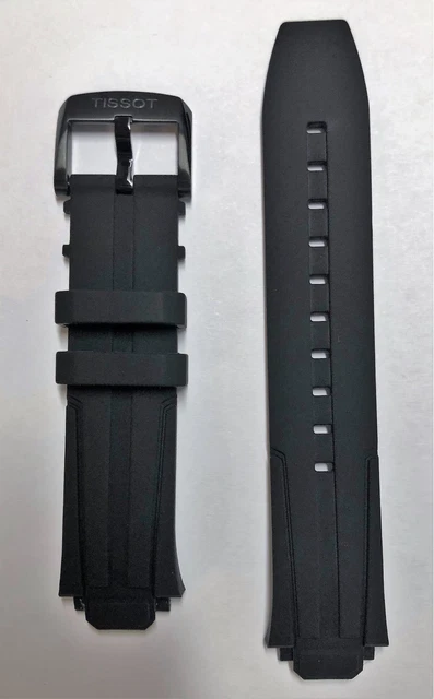 thumbnail image 2 of Original Tissot T-Race Yellow Rubber Watch Strap – 21mm, Fits T048417A & T048427A With Pins Included 2 of 3