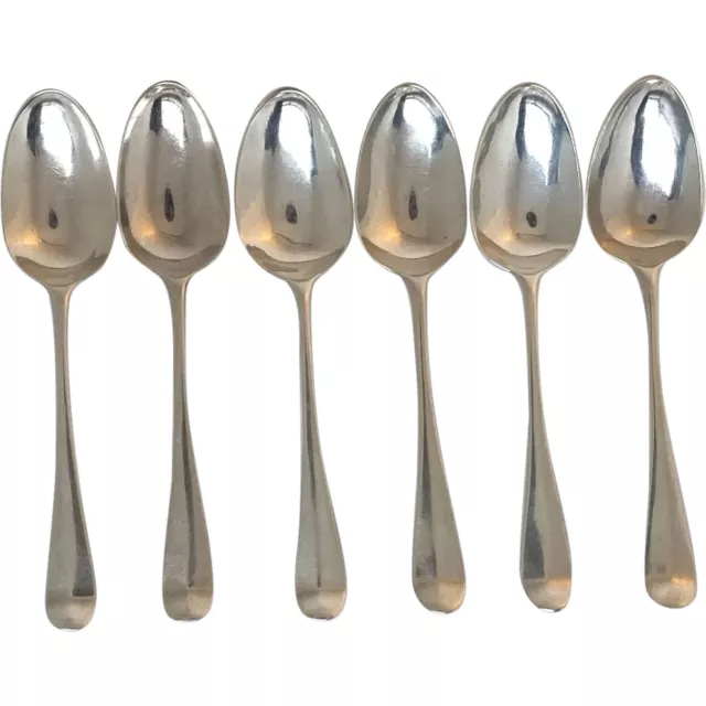 6 Antique English Thomas Woodhouse George III Sterling Silver Teaspoons c. 1770