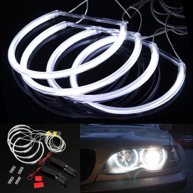 4x131mm White CCFL LED Angel Eye Halo Ring For BMW E36 E38 E39 E46 with Xenon