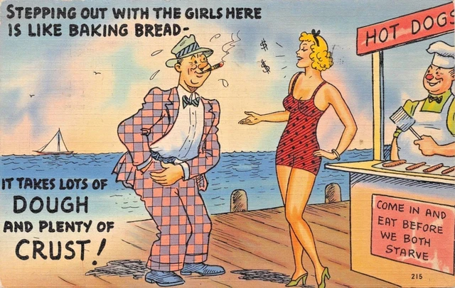 De Pas Sortie avec Le Girls-Like Baking Bread-Lots De Pâte Bd Carte Postale 1942