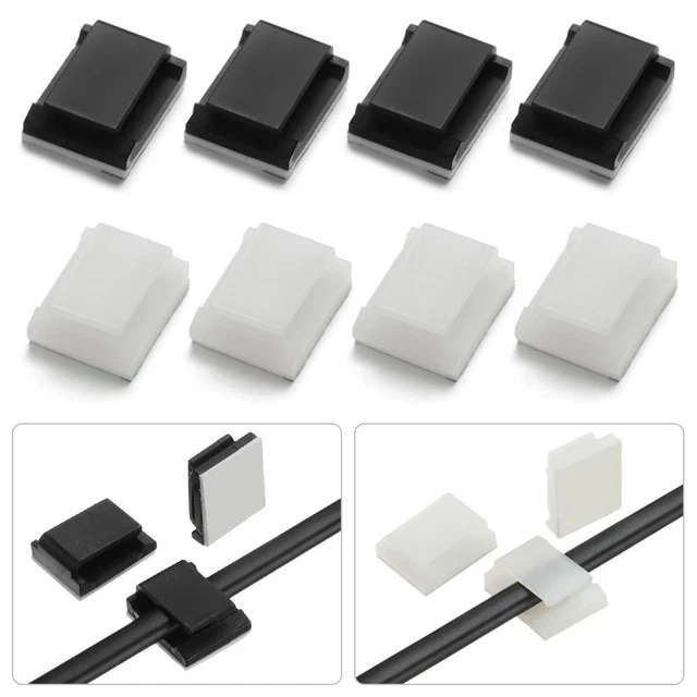 Table Cable Clipper MANAGEMENT TABLE DESK Storage Self-adhesive Cable Clips Wire Tie Cable ...